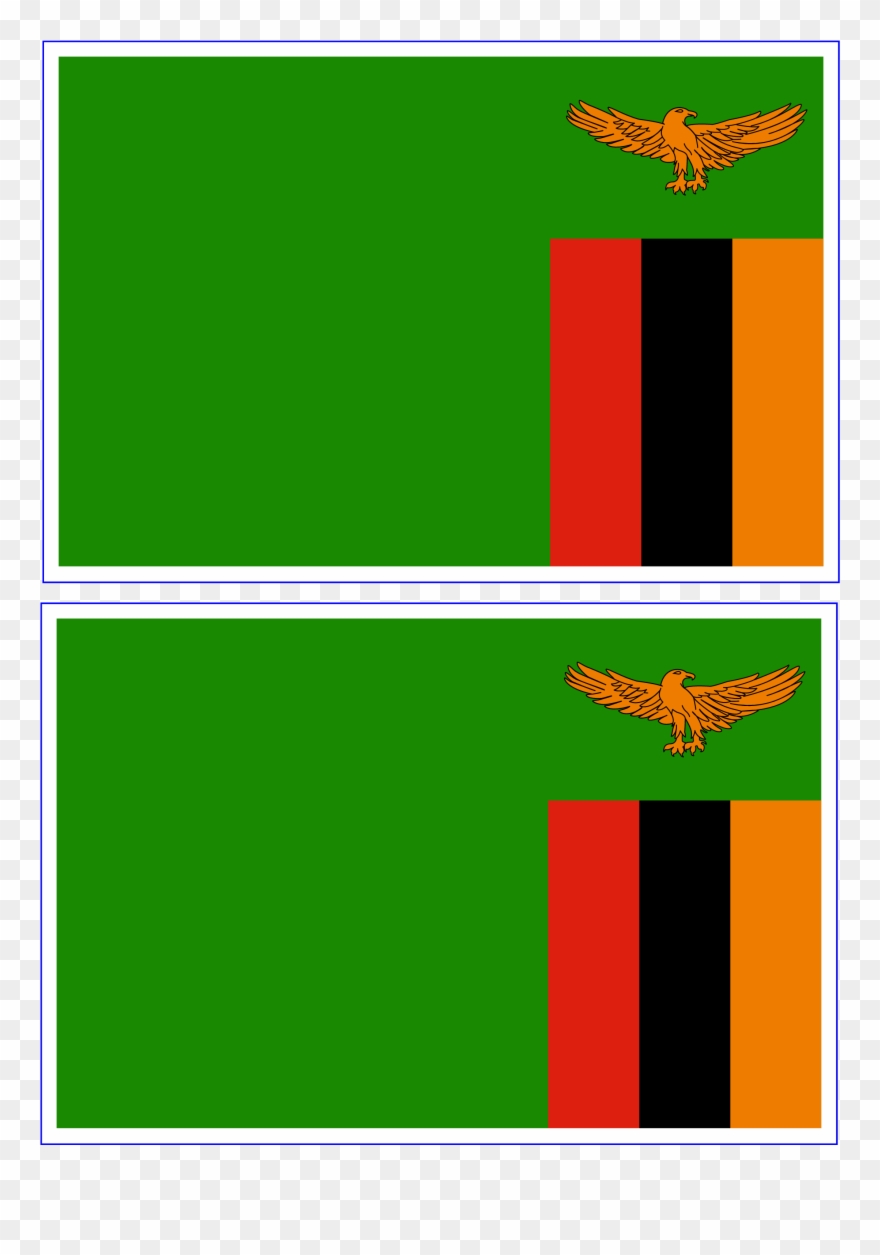 Printable Zambia Flag Clipart