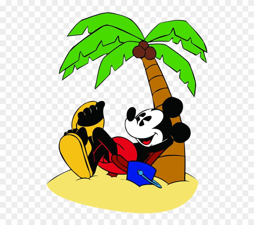 Go To Image - Mickey And Minnie Beach Clipart