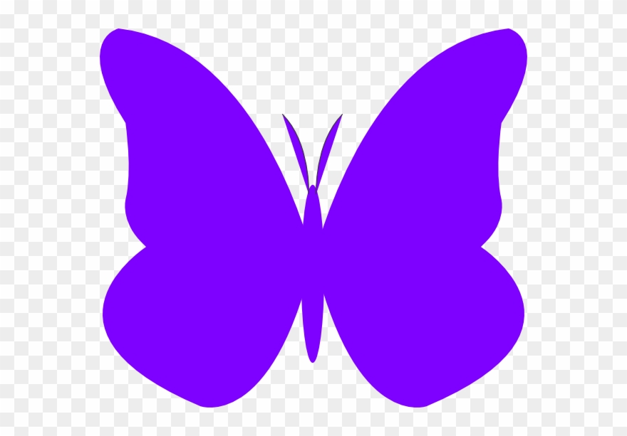 Violet Butterfly Clip Art - Png Download