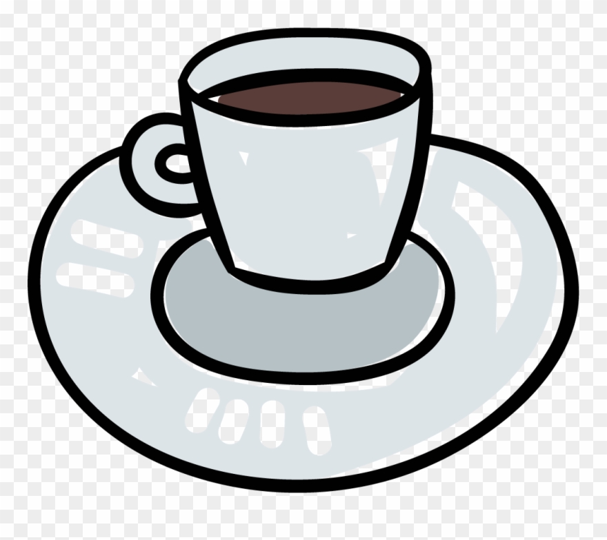 Cup Of Coffee On Saucer - Saucer Clipart