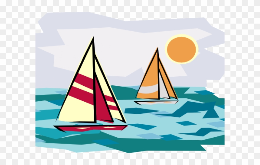 Beach Sunset Clipart - Sail Clipart - Png Download