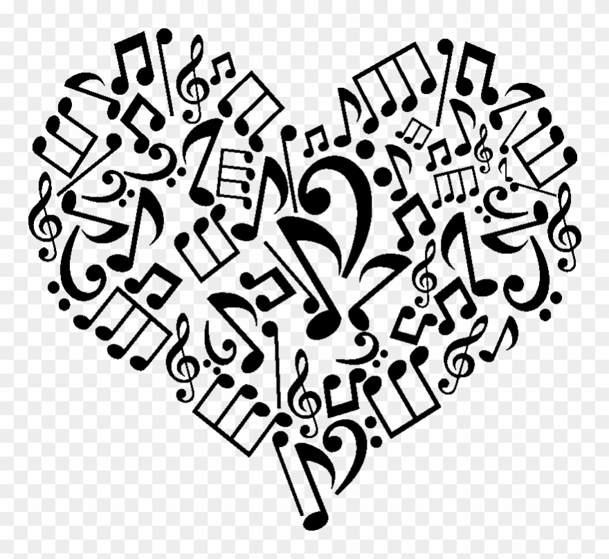 Sticker Coeur Musical Ambiance Sticker Kc12389 - Coeur Musical Clipart