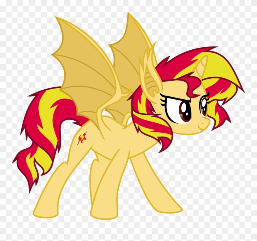 Sunset As Bat Pony - Mlp Vampire Bat Ponies Clipart