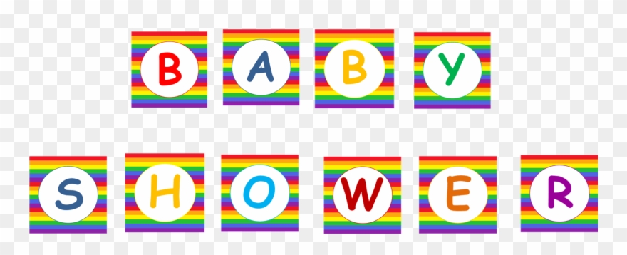 628 - Rainbow Baby Shower Banner Clipart