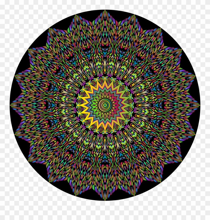 Clip Art Royalty Free Boho Drawing Psychedelic - Mandala Psychedelic - Png Download