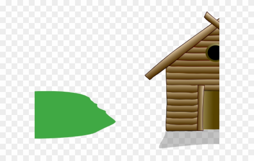Hut Clipart Wood Hut - Three Little Pigs Houses Clipart - Png Download