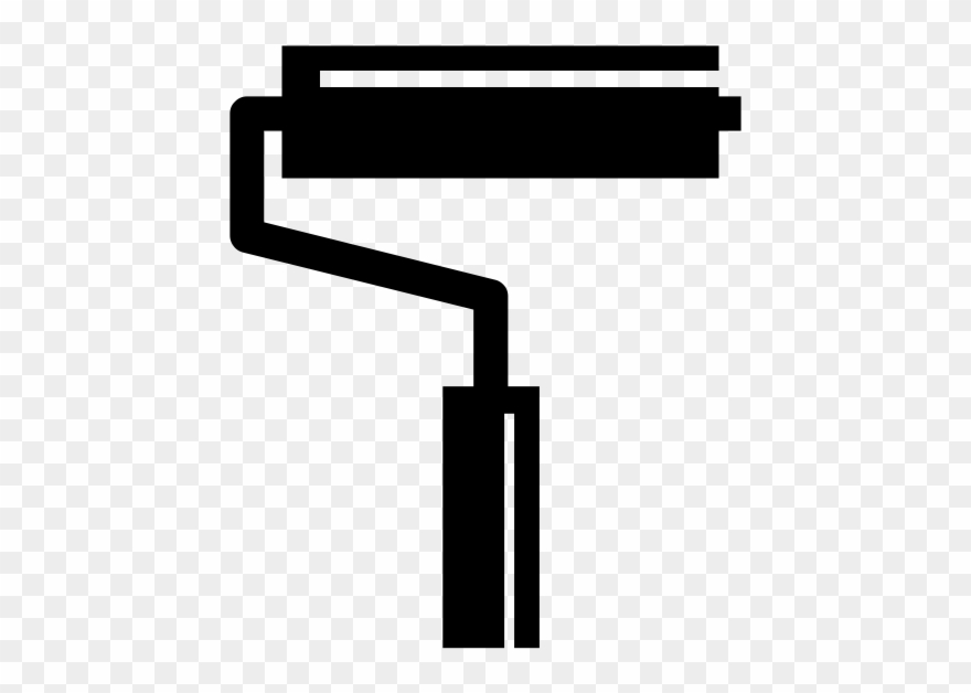 Paint Roller Rubber Stamp - Paint Roller Clipart