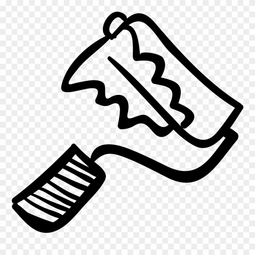 Paint Roller Hand Drawn Tool Comments - Paint Roller Clipart