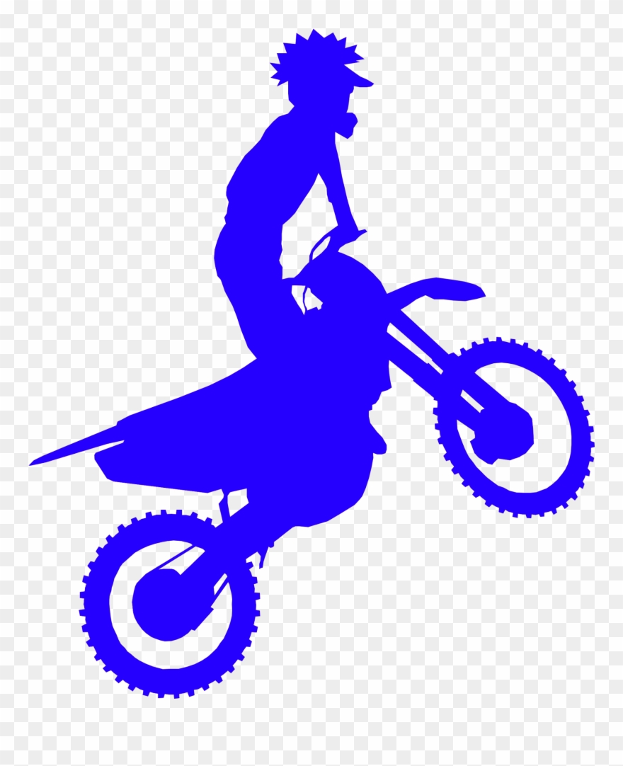 Black And White Motocross Clipart