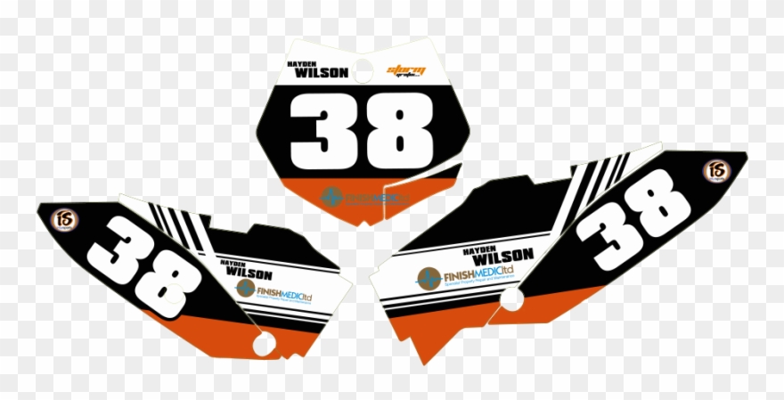 Ktm 65 2009 20012 Number Boards - Ktm 65 Number Plates Clipart