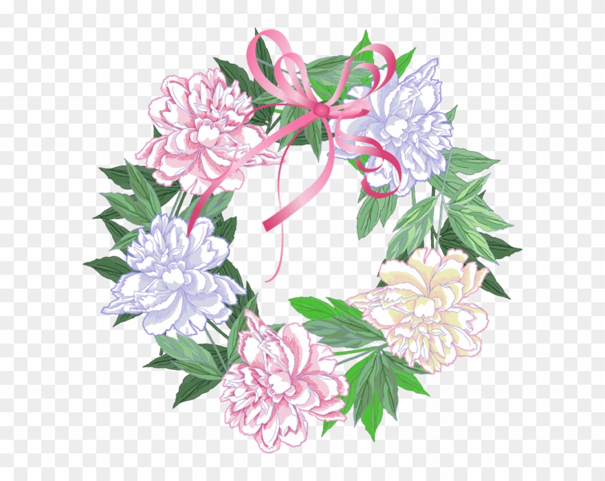 Spring Wreath Clipart - Spring Wreaths Clipart - Png Download