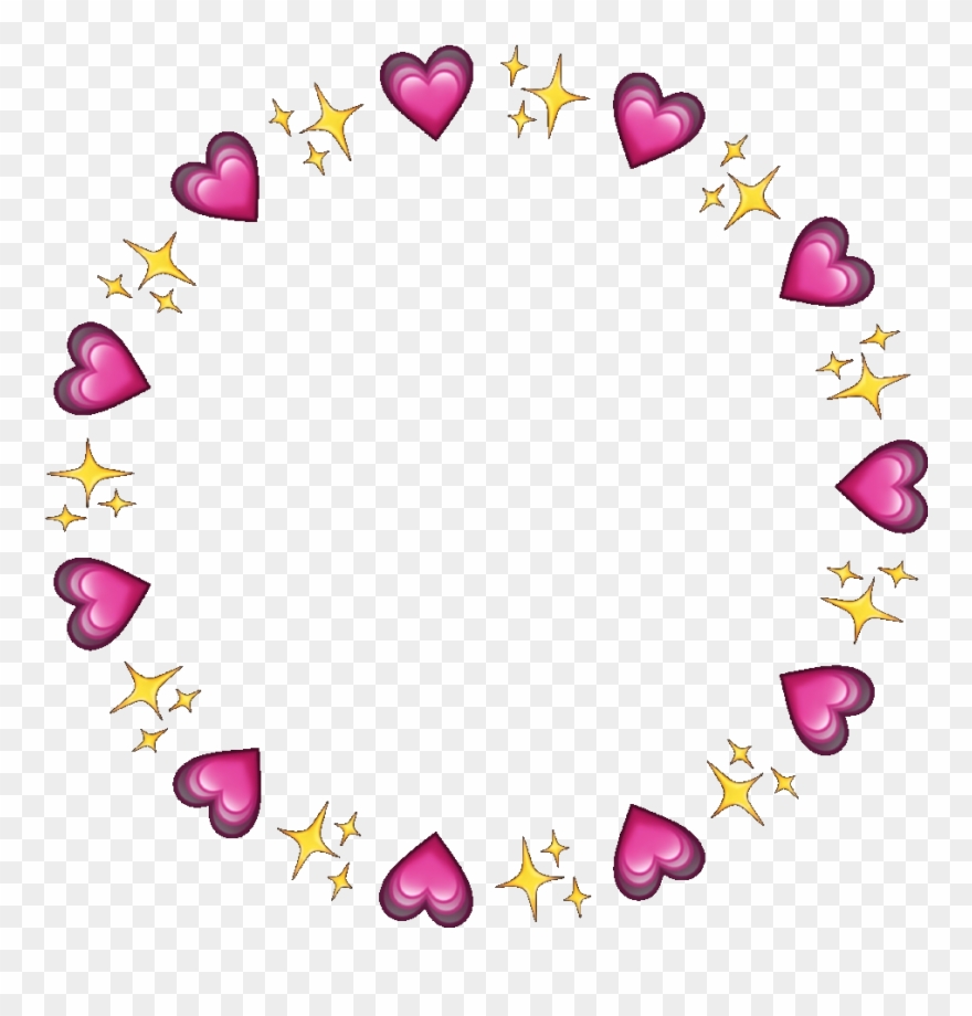 Circle Frame Circleframe Hearts Sparkles Emojis Icon - Heart Emojis In A Circle Clipart