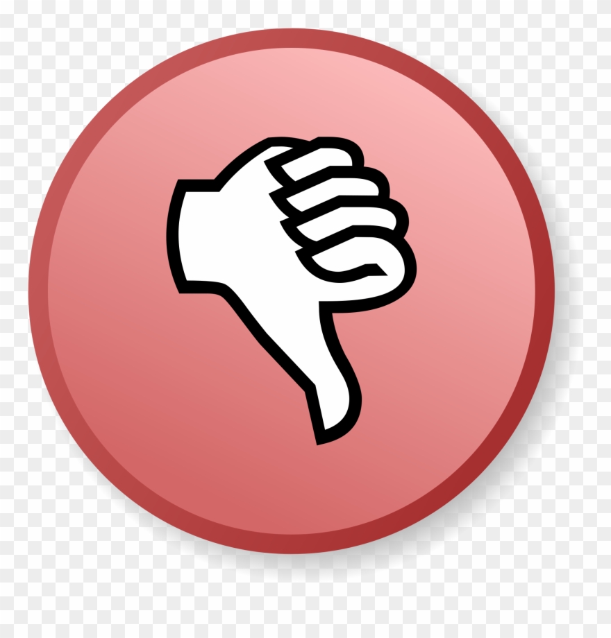Thumbs Down Black And White Clipart