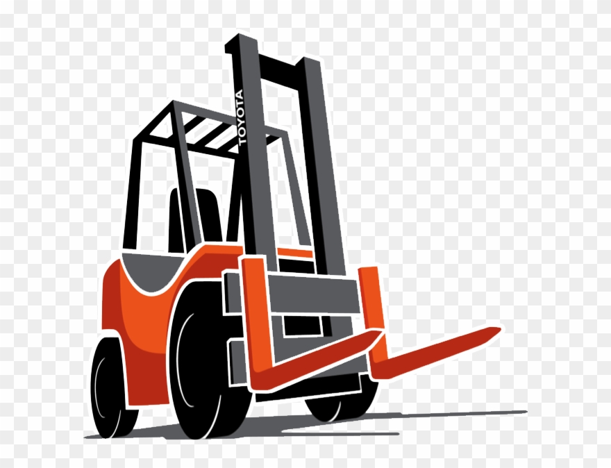 Toyota Cartoon Forklift - Forklift Image Cartoon Clipart