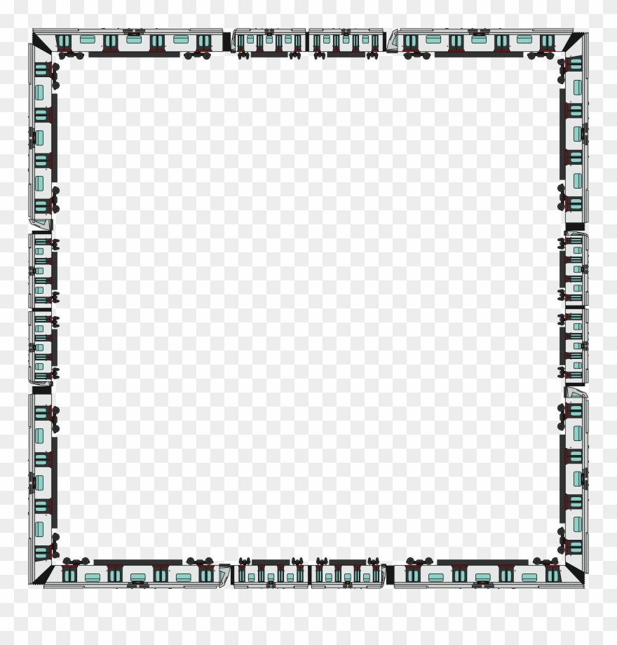 Free Clipart Of A Train Border - Clip Art - Png Download