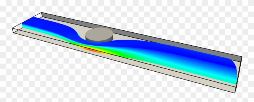 Example Flow In A Microchannel With A Pillar - Circle Clipart