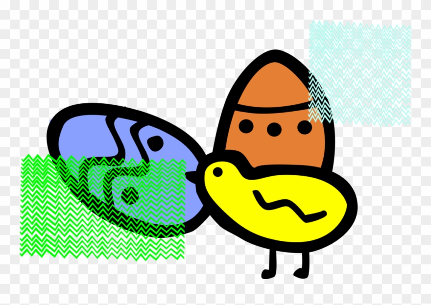 Vector Illustration Of Yellow Easter Chick Bird With - Akli Clipart