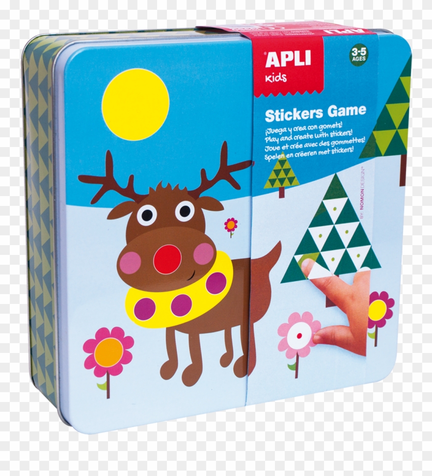Tin Box Stickers Game Ice World - Apli Kids Clipart
