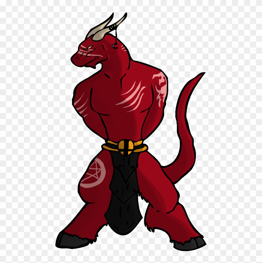Male Demon Older Art - Cartoon Clipart