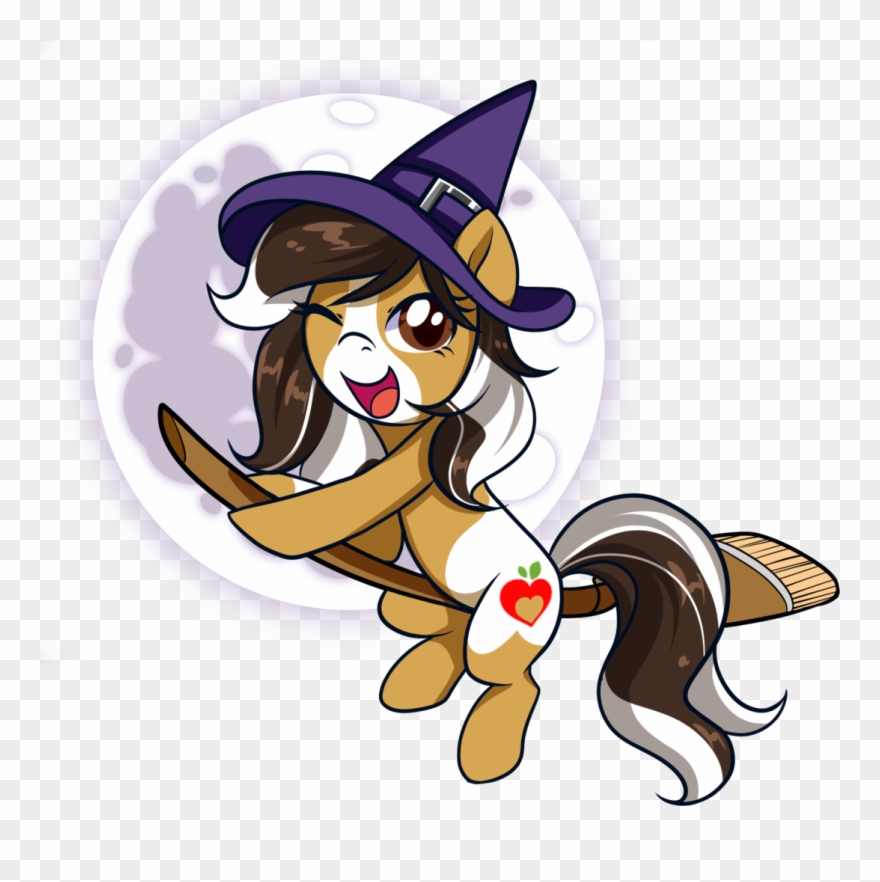 Xwhitedreamsx, Broom, Cute, Earth Pony, Female, Flying, - Cartoon Clipart