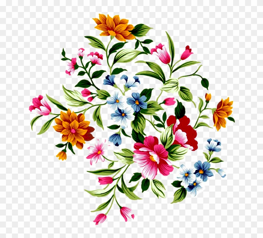 Clip Art - Flower Print Earrings White Floral Round Wood Design - Png Download