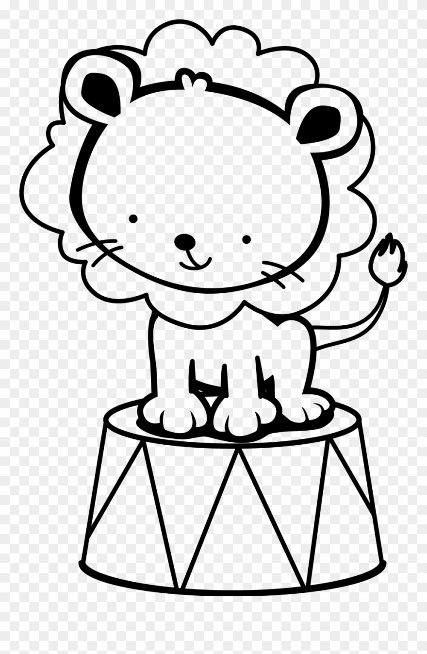 Clip Freeuse Clown Clipart Black And White - Colorir Macaco Circo Minus - Png Download