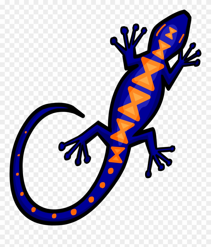 Wall Gecko Sprite 002 - Openclipart - Png Download