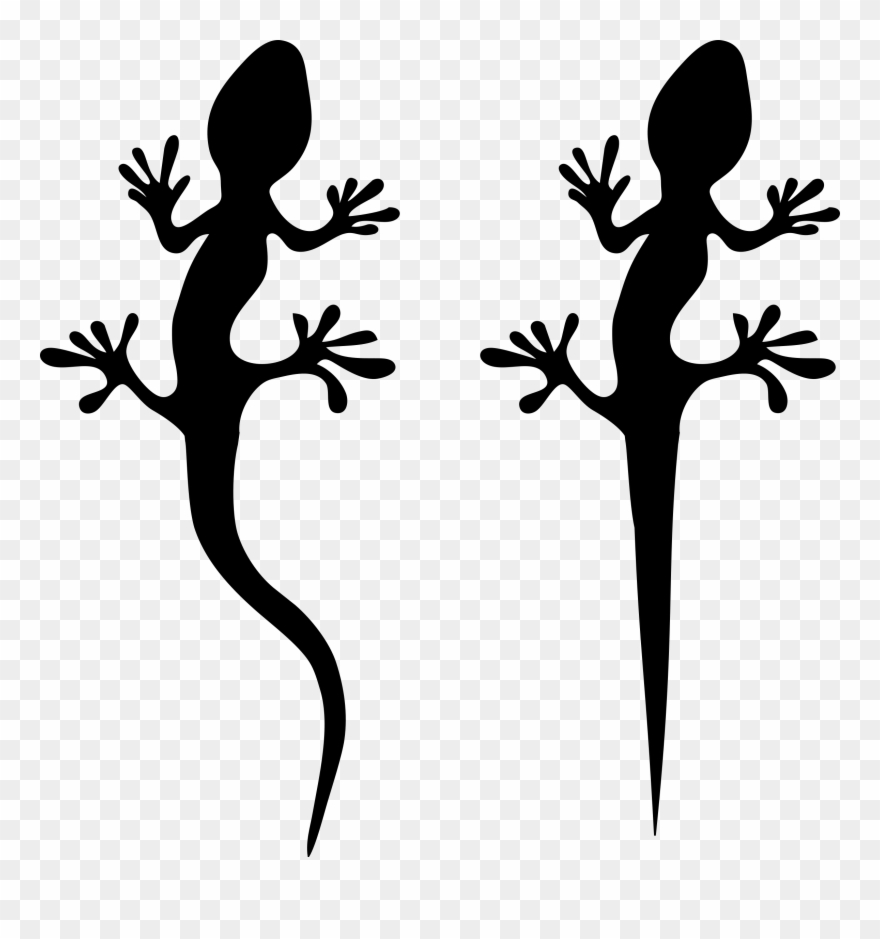 Great Lizard Clip - Lizard Silhouette - Png Download