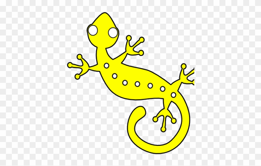 Transparent Yellow Spotted Lizard Clipart