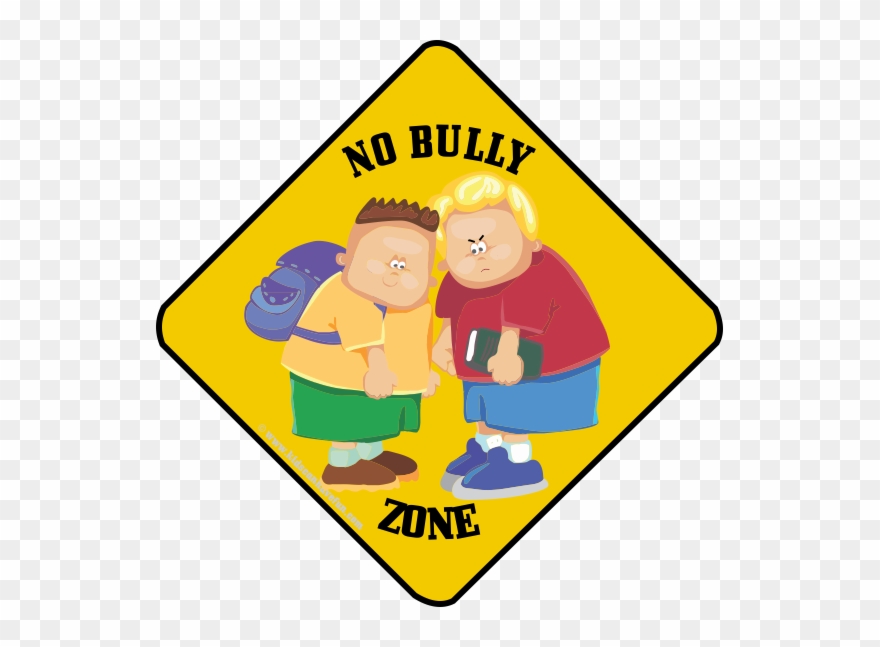 No Bully Zone Caution Poster - Bullying Clipart