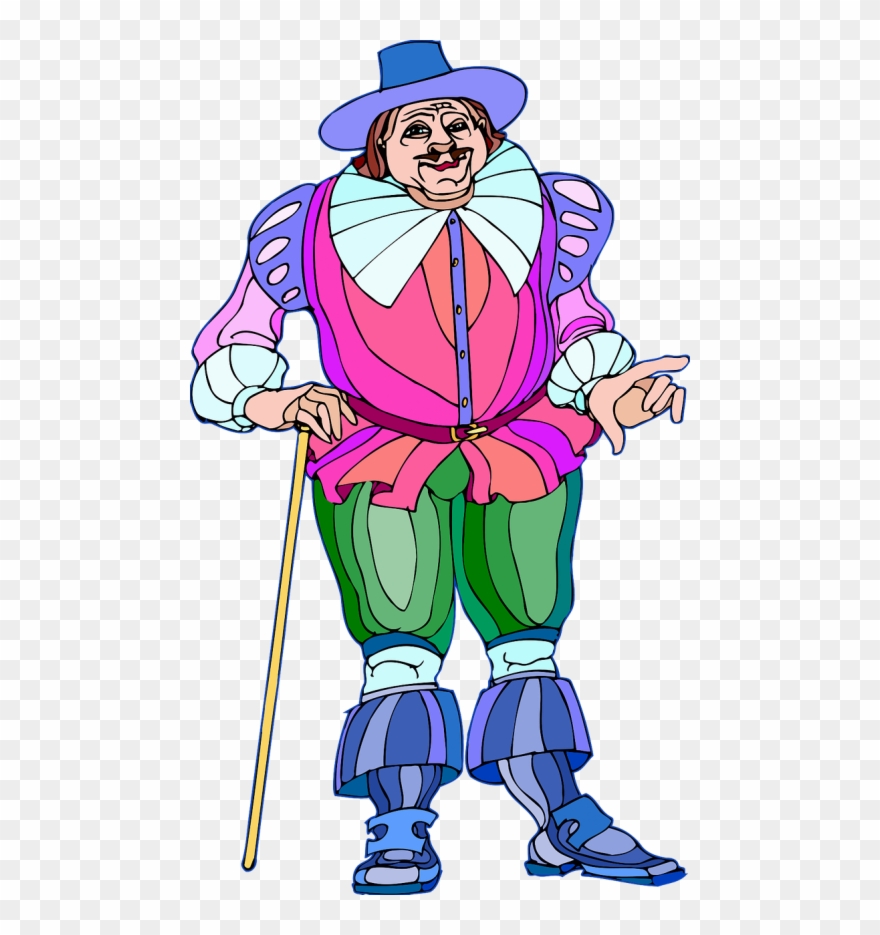 Shakespeare Characters Falstaff (colour) Clipart