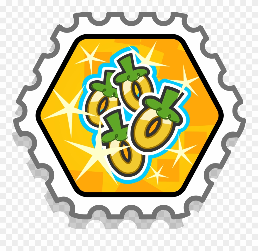 Puffle O Feast - Club Penguin 2 Coin Bags Stamp Clipart