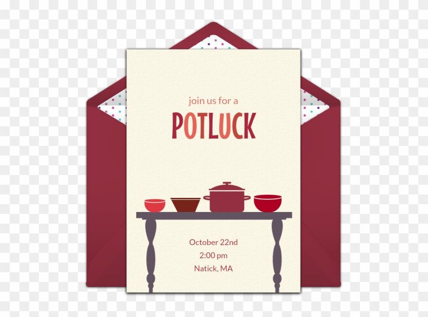 Office Pot Lunch Invitation Clipart