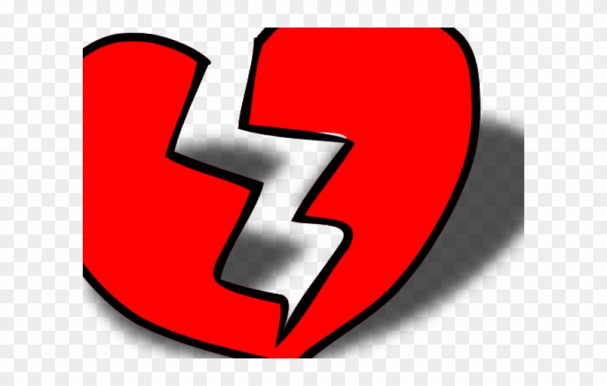 Broken Heart Clip Art - Png Download