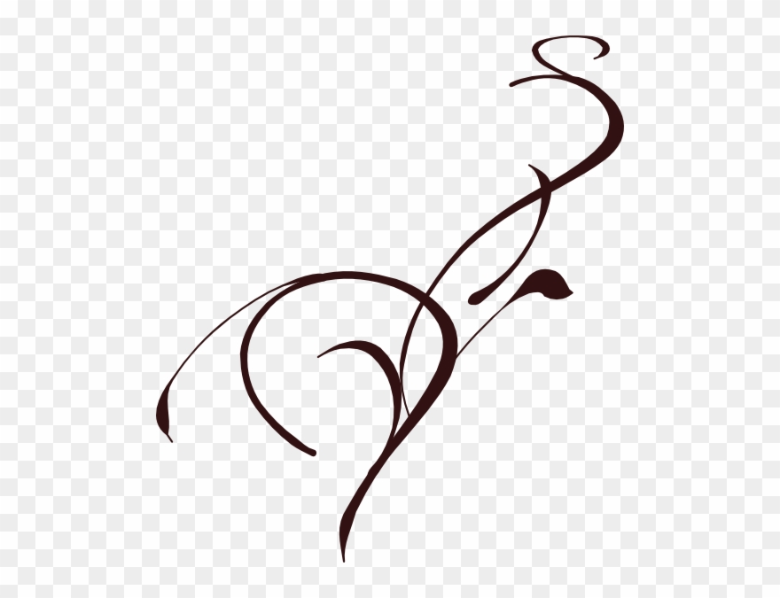 Scroll Floral Brown 321212 Svg Clip Arts 528 X 595 - Png Download