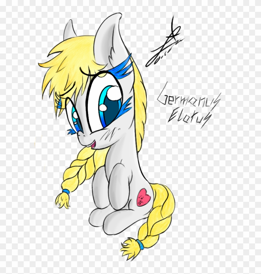 Magical Disaster, Blonde Hair, Braid, Colored Eyelashes, - Cartoon Clipart