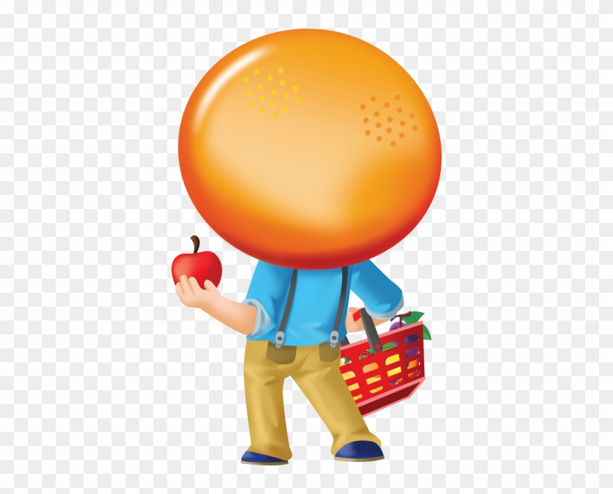 Orange Father Back - Inflatable Clipart