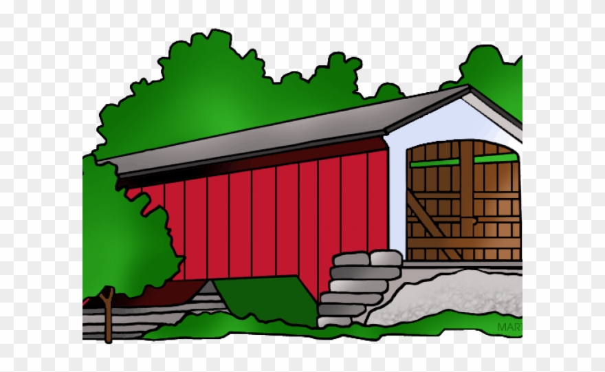 Covered Clipart Covered Bridge - Art - Png Download
