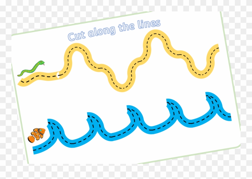 Cut Along The Dotted Lines Using Tools/scissor Skills - Portable Network Graphics Clipart