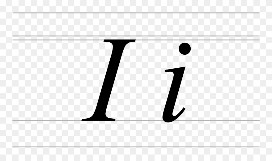Italic Cyrillic Letter Dotted I - Fancy Cursive Lowercase Letter Clipart