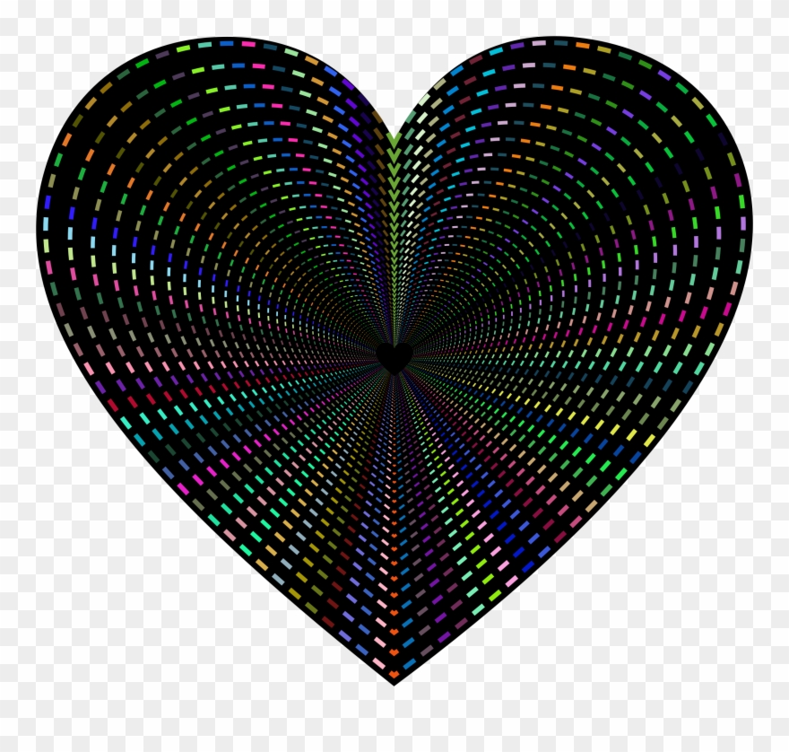 Dashed Line Art Heart Tunnel Vector Freeuse Download - Clip Art - Png Download