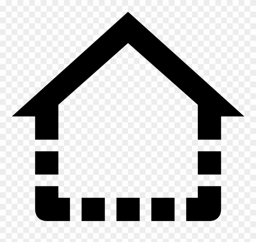 This Shape's Bottom And Sides Are Dotted Lines That - Icon Clipart