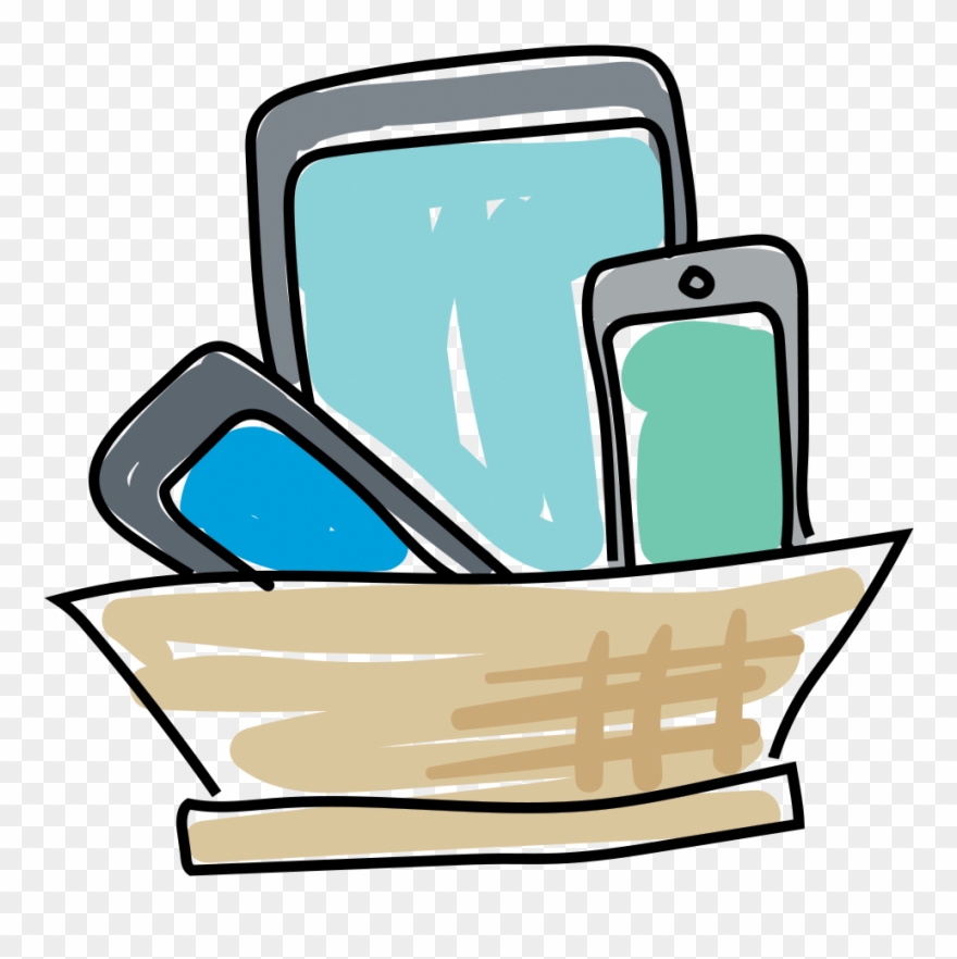 Screen Devices In A Bowl - Eating Clipart