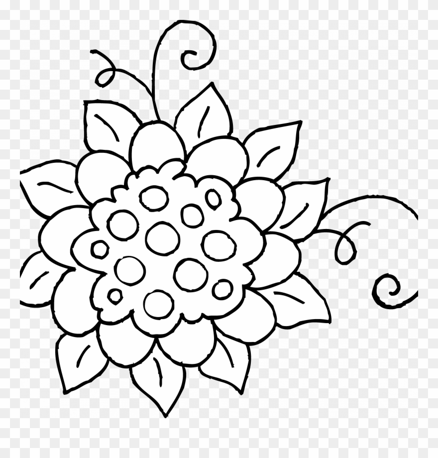 Bluebonnet Flower Coloring Page Flower Svg Transparent - Clip Art - Png Download