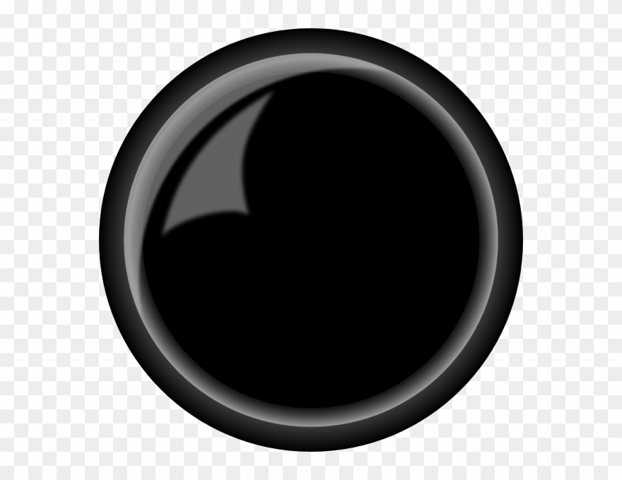 Round Shiny Black Button Svg Clip Arts 600 X 600 Px - Png Download