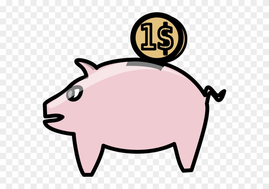 Banner Black And White Library Clipart Piggy Bank - Savings Clipart - Png Download