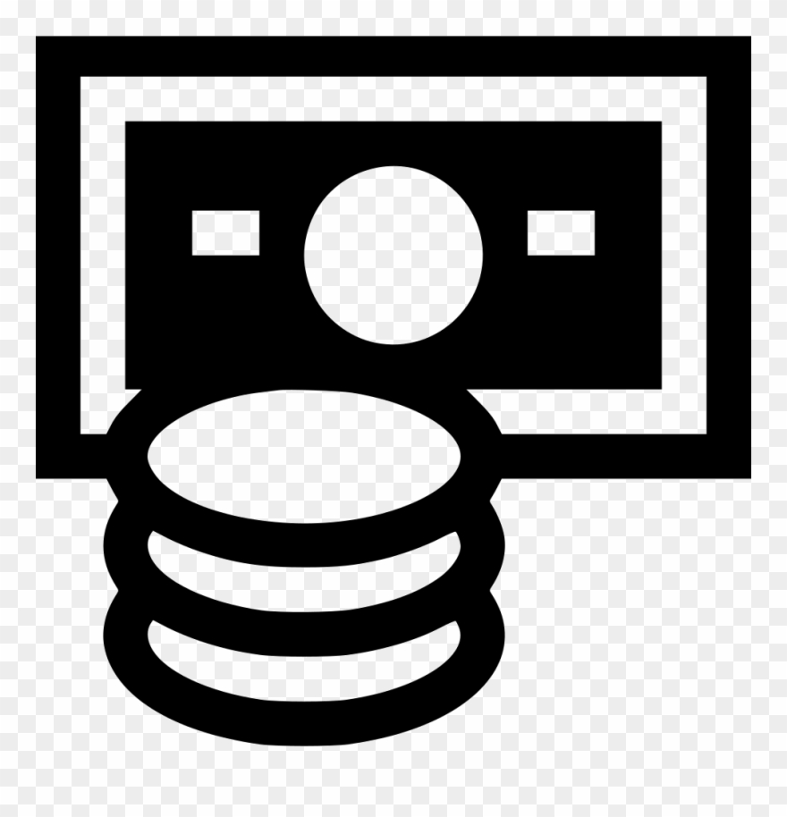 Picture Black And White Download Coins Png Icon Free - Icon Clipart