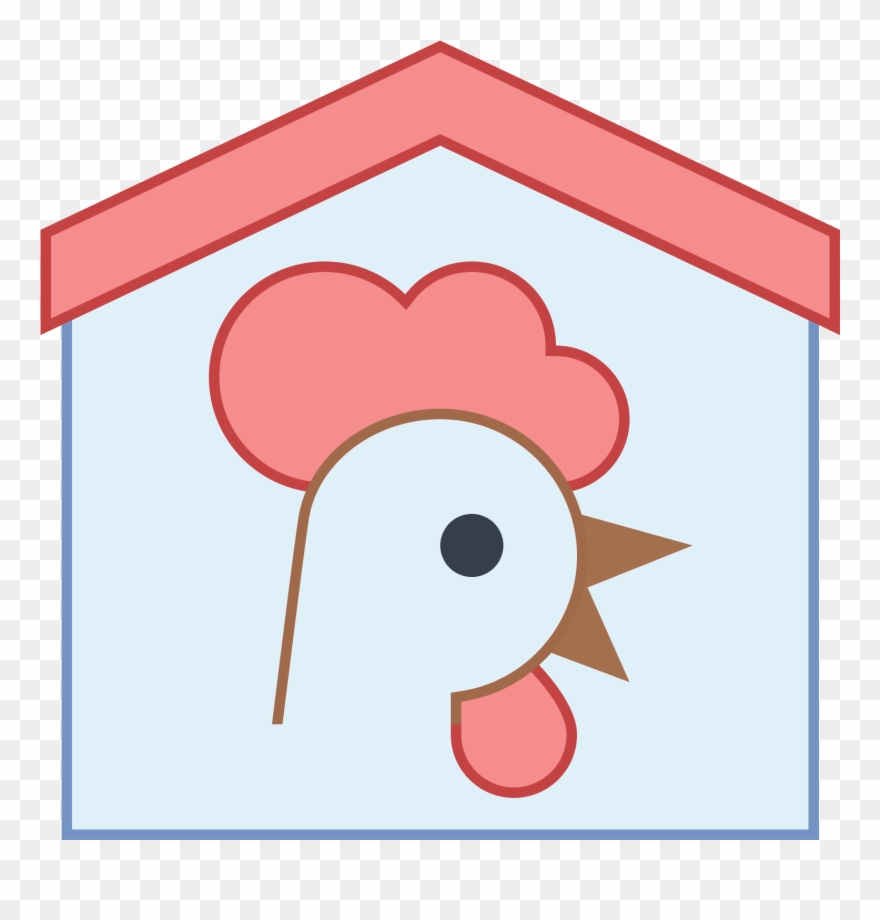 Farm House Icon - Icone Poulailler Clipart